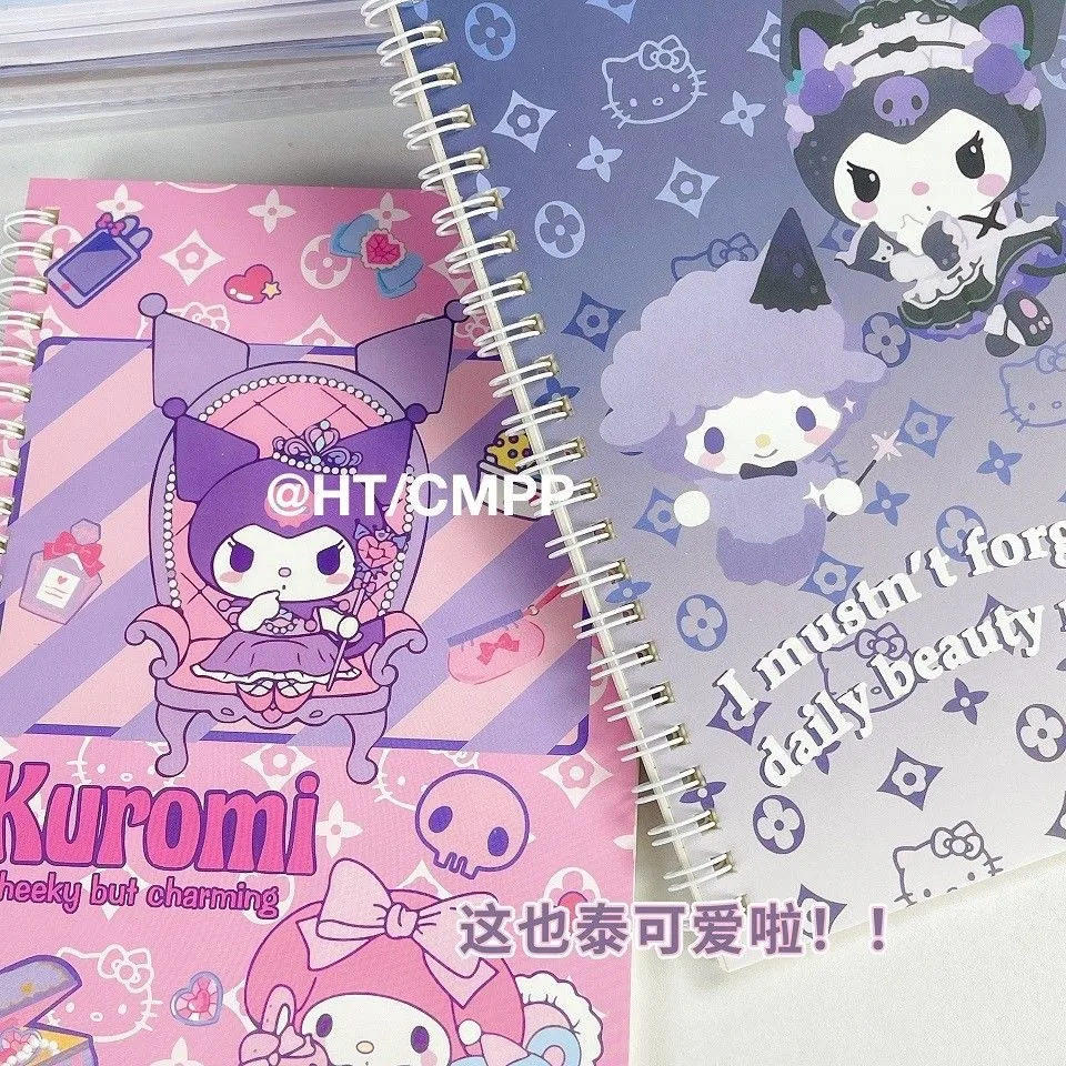 Sanrio Hello Kitty Kuromi My Melody Cinnamoroll High Value Coil Notebook Limited Student Cute Notebooks Writing Pads Journals