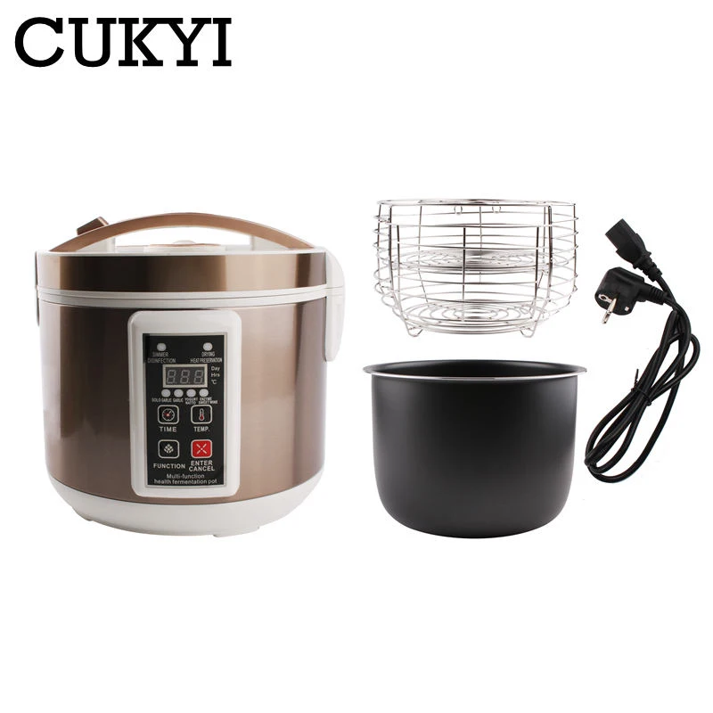 110V/220V 5/6L Intelligenter schwarzer Knoblauchfermenter Vollautomatischer Joghurt-Weinbereiter