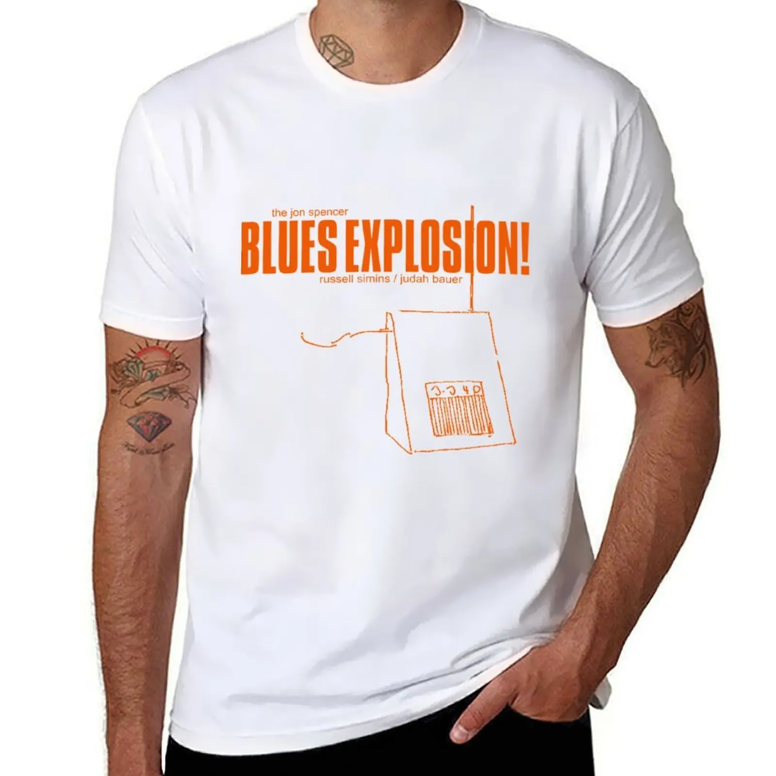 

JSBX Blues Explosion Shirt T-Shirt t shirts for man slim fit t shirts cotton 100% T-Shirt