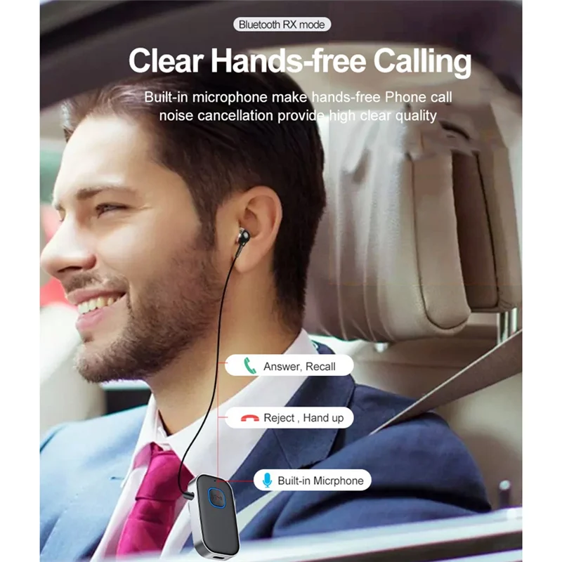 N91R-2-In-1 Bluetooth Receiver And Transmitter Portable Wireless Bluetooth 5.0 Audio Adapter For PC TV Car Speakers