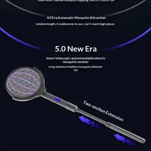 HOMEFISHNew four in one retractable electric mosquito swatter USB rechargeable automatic mosquito trap outdoor mosquito killer l 4