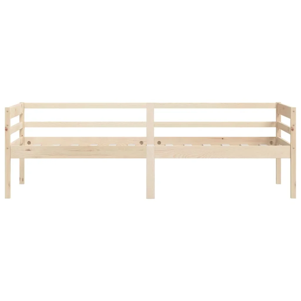 Bed Frame without Mattress Solid Pinewood 90x200 cm