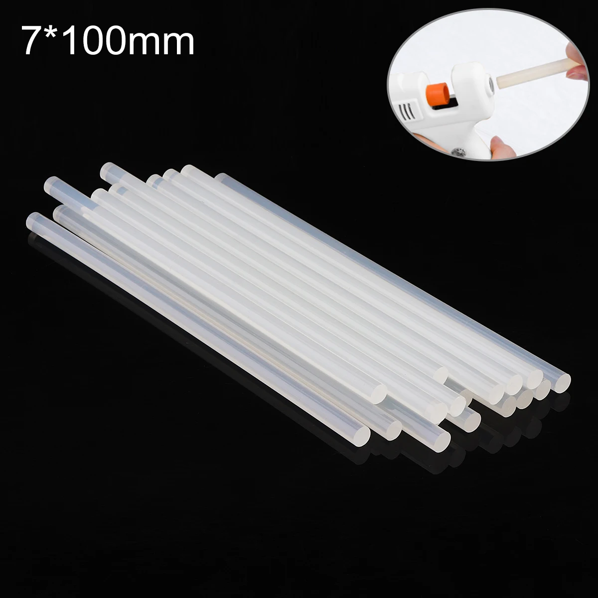 5-100pcs/Lot 7mm / 11mm Transparent Hot-melt Gun Glue Sticks for Heat Pistol Gun Adhesive DIY Tools Repair Alloy Accessories