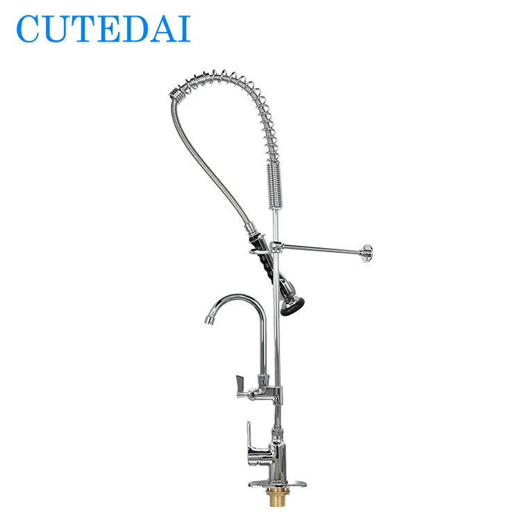 

New Arrival Single Handle Pre-rinse Faucet Pull-out Faucet Anti-splash Hot Cold Water Single-hole Installation for Kitchen Hotel