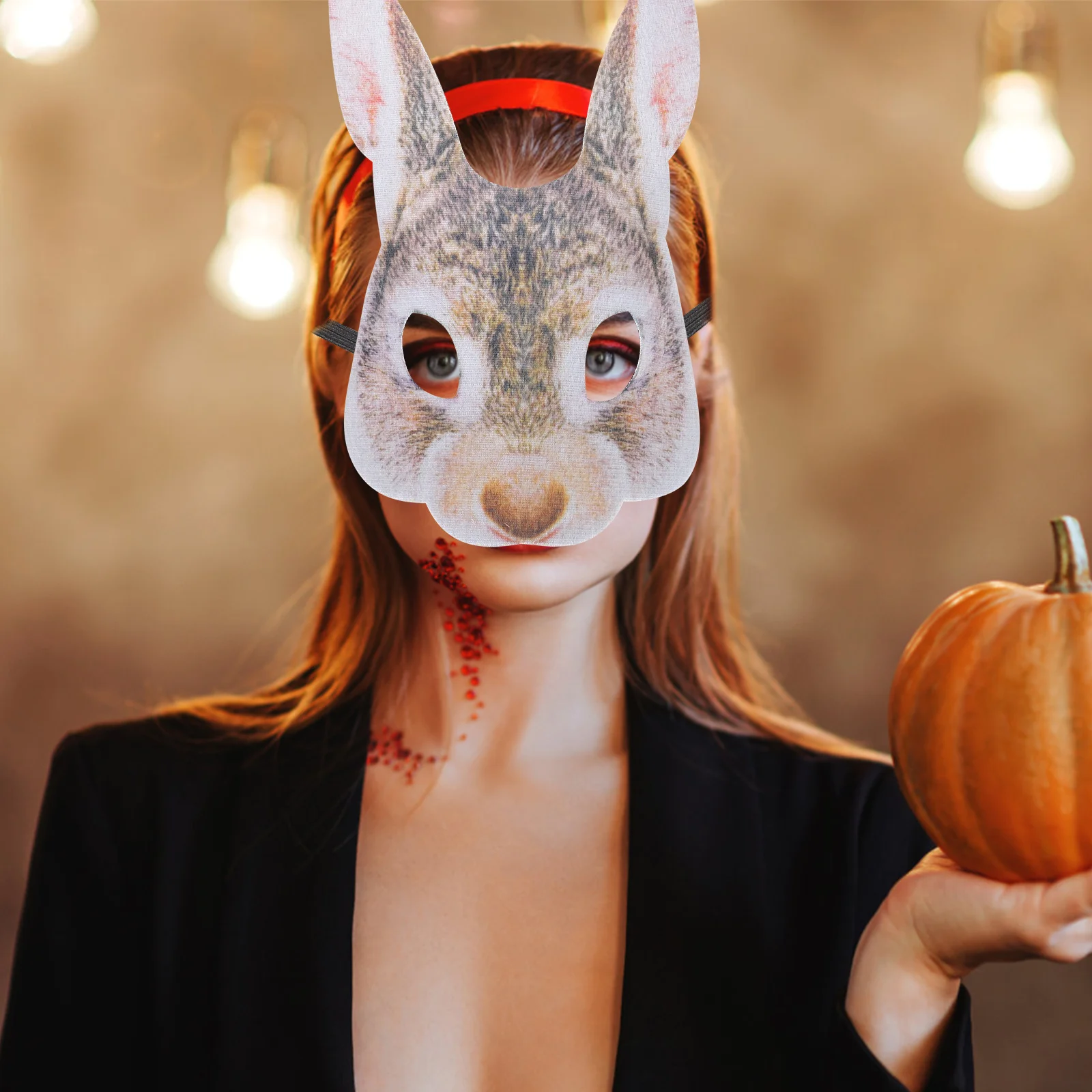 5 uds. Máscaras de decoración Facial de animales tema de la selva diseño realista Festival fiesta mascarada carnaval bola evento accesorios usables