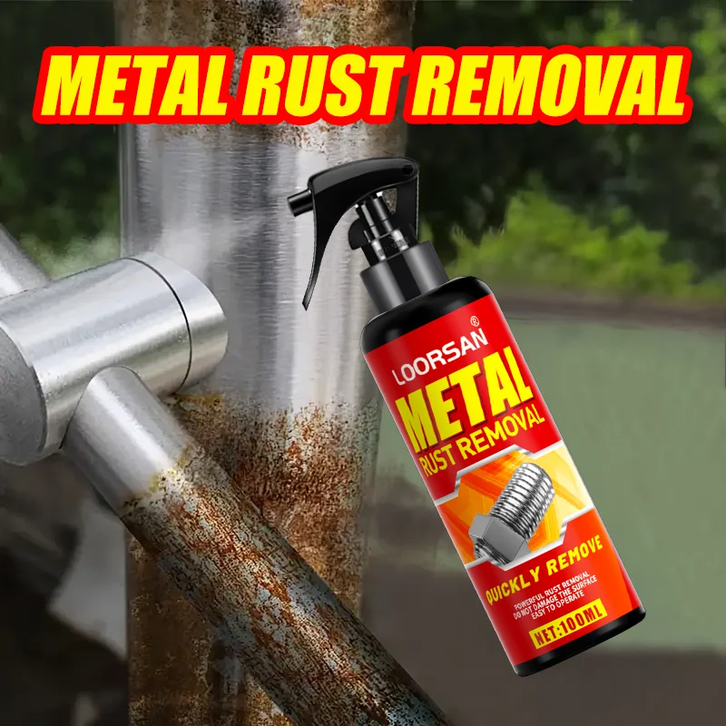 LOORSAN-Rust Removal Spray Kit - Car Rust Remover & Shine Restorer, Auto Metal Surface Rust Cleaner, Car Detailing Accessor