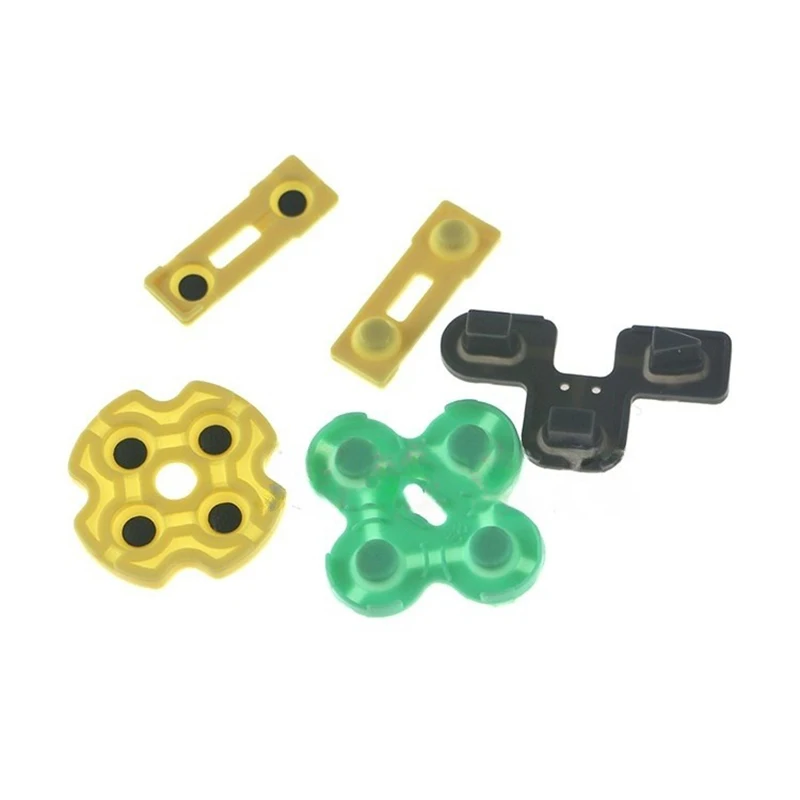 Yuxi แผ่นยางสำหรับ PS2, 1ชุดสำหรับเปลี่ยนปุ่มกาวนำไฟฟ้า