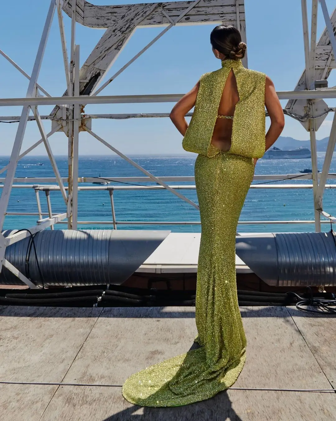 2024 Charming Green Long Evening Dresses Cannes Celebrity Dress Slim Women Formal Occasion Dress Mermaid Prom Maxi Gowns Custom