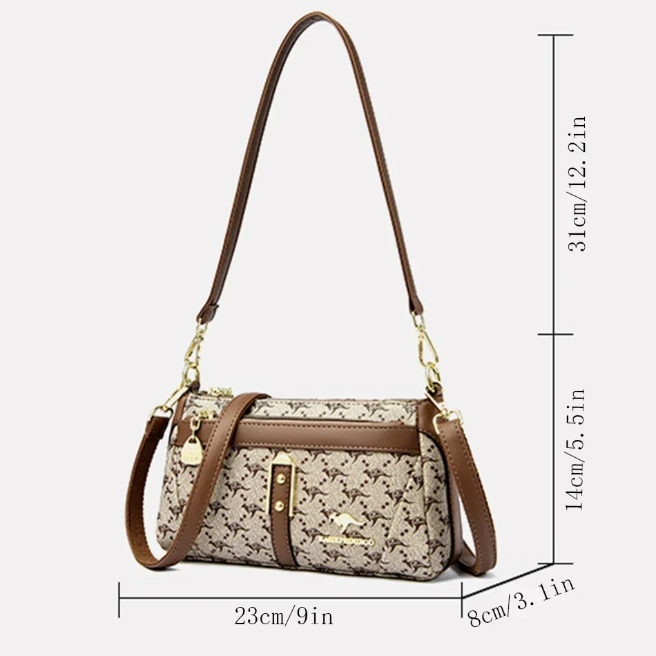 Women Fashion Printed Purses and Handbags Luxury Designer Shoulder Crossbody Bags Female High Quality Leather Messenger Bag Sac