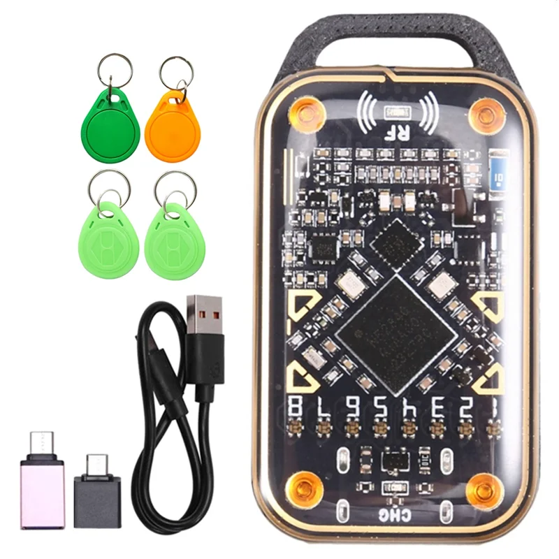 Chameleon Ultra Upgrade Smart Card Emulator+2XT5577/UID Keychain RFID Smart Chip Reader 125K 13.56M Card NFC Duplicator