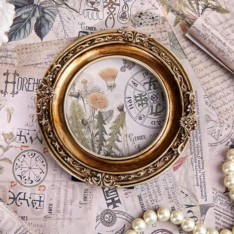 24 قطعة من سلسلة الطباعة العتيقة، مادة ورقية لسكرابوكينغ مثالية للمجلات الكولاجية، لوازم يدوية يدوية الصنع