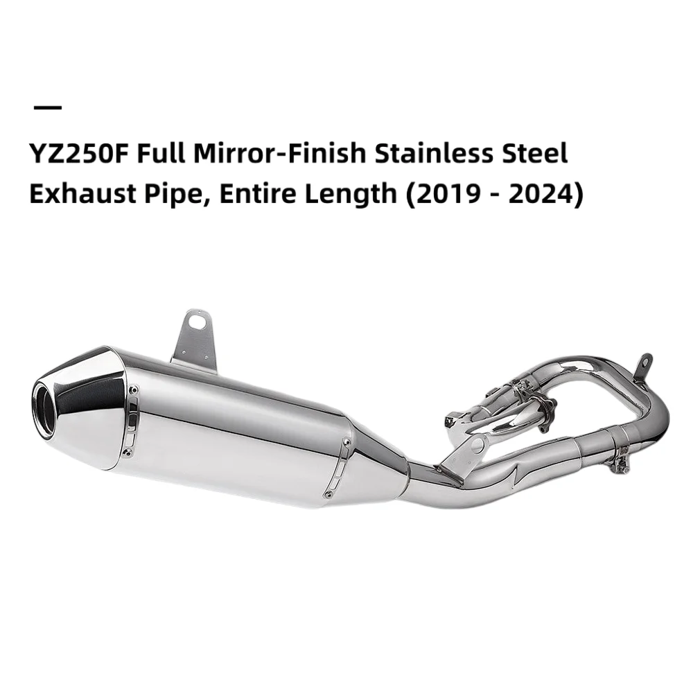 New Stainless Steel Silver Full Rear Exhaust System Non-destructive Direct Fit Retrofit/Upgrade Motorcycle Exhaust Pipe Ymaha
