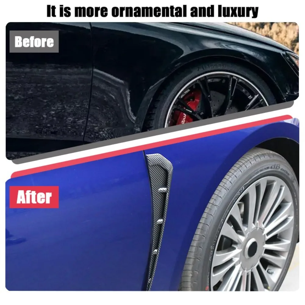 Carbon Fiber Car Side Fender Vent Air Wing Cover Body Trim Accessories Fit for Honda Civic Sedan Coupe Hatchback 2016-present view 4