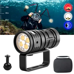 VASTFIRE diving flashlight 25000LM120m diving lamp 95 high-definition underwater video lamp