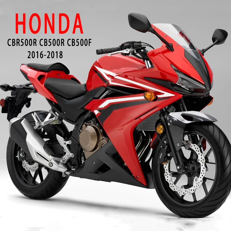 For Honda CB500F cbr500 CBR500R CB 500F CBR 500R 2016-2018 Motorcycle Front Fender Splash Mudguard ABS Carbon Accessories