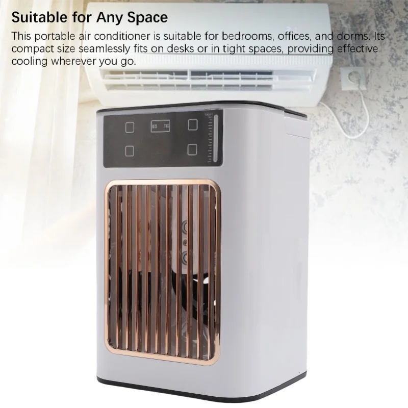 Portable Air Conditioner Fan 3 Speeds Cooling Fan with 900ML Humidifier Water Tank Multifunctional