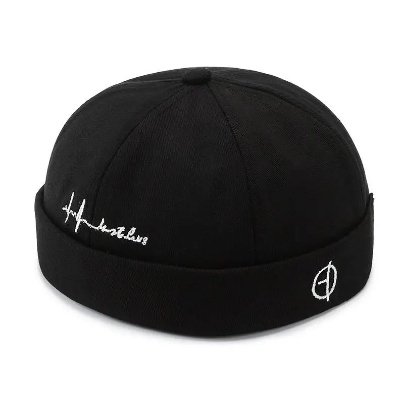 Men Women Summer Cotton Brimless Skullies Cap Men Street Portable Docker Hats Fashion Street Melon Caps Unisex Hip Hop Hats INS