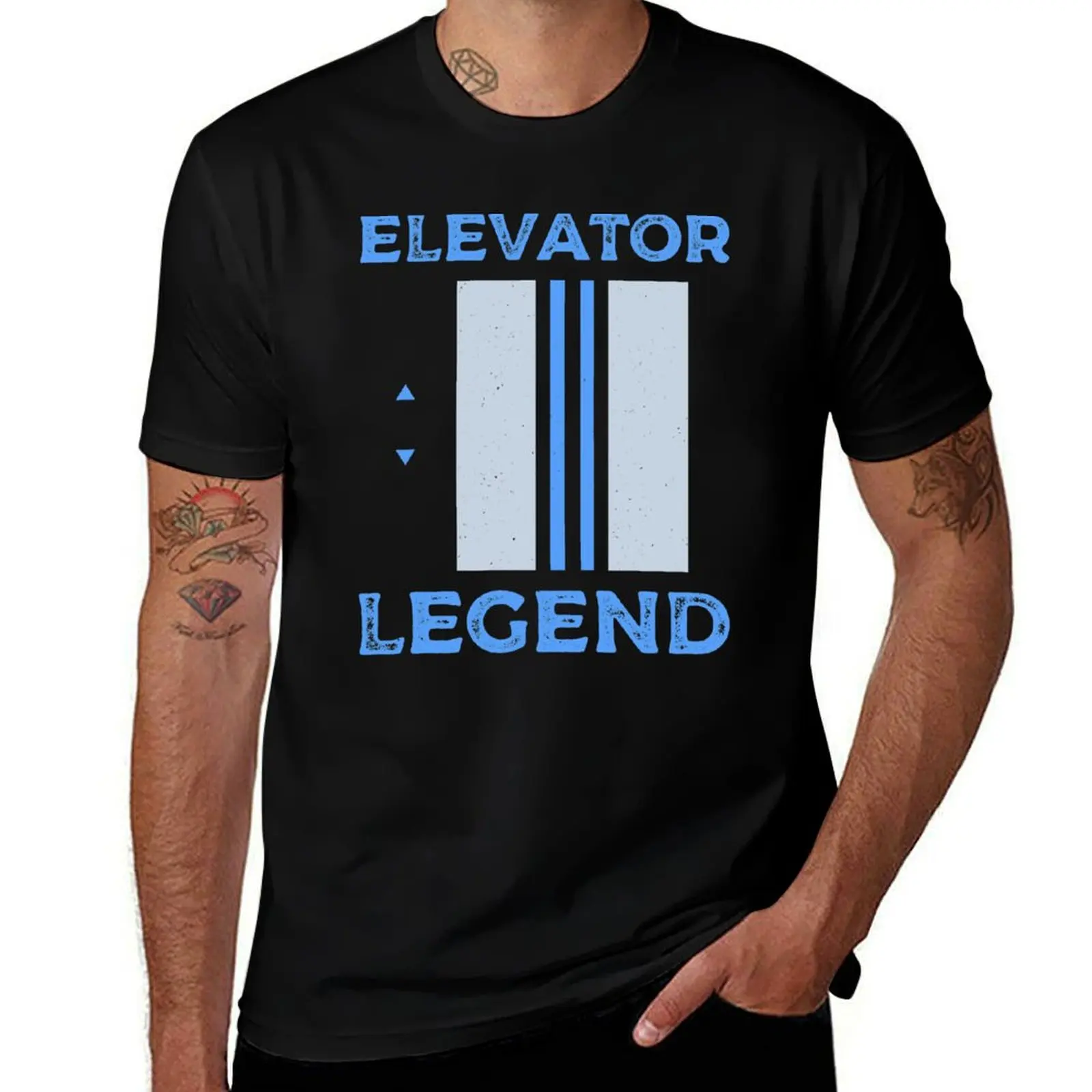 Funny Elevator T-Shirt Casual Breathable Short Sleeve Top T-Shirt