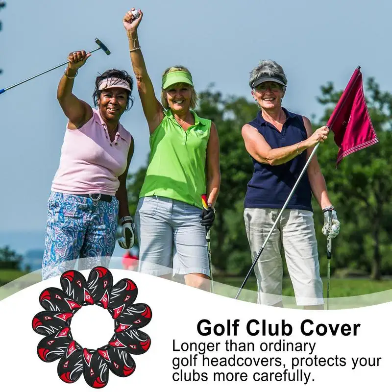 Golf Head Covers Protective Club Covers 11pcs Golf Hybrid Headcover Club Head Covers Club Head Covers With Number Labels Golf