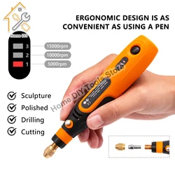 Small Electric Grinder Multifunctional Hand Held Polishing Charging Grinding Pen Miniature Household Carving Tool Combination