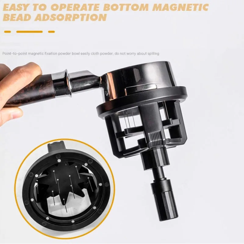 

Coffee Espresso WDT Tools Rotary 58mm Espresso Stirrer Needle Distributor Magnetic Cafe Maker Accessories Barista Tools Machinne