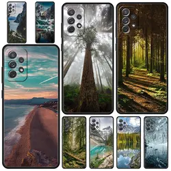 Forest Beach Sunrise Nature Phone Case for Samsung Galaxy A51 A71 A21S A12 A11 A31 A52 A41 A32 A23 A33 A53 A73 A03S A13 5G Cover