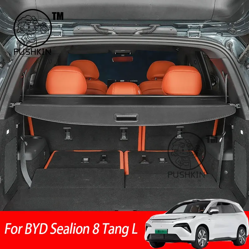 

For BYD Sealion 8 TANG L 2025 2026 Car Cargo Cover Retractable Rear Trunk Rack Trunk Privacy Security Shield Shade Accessories