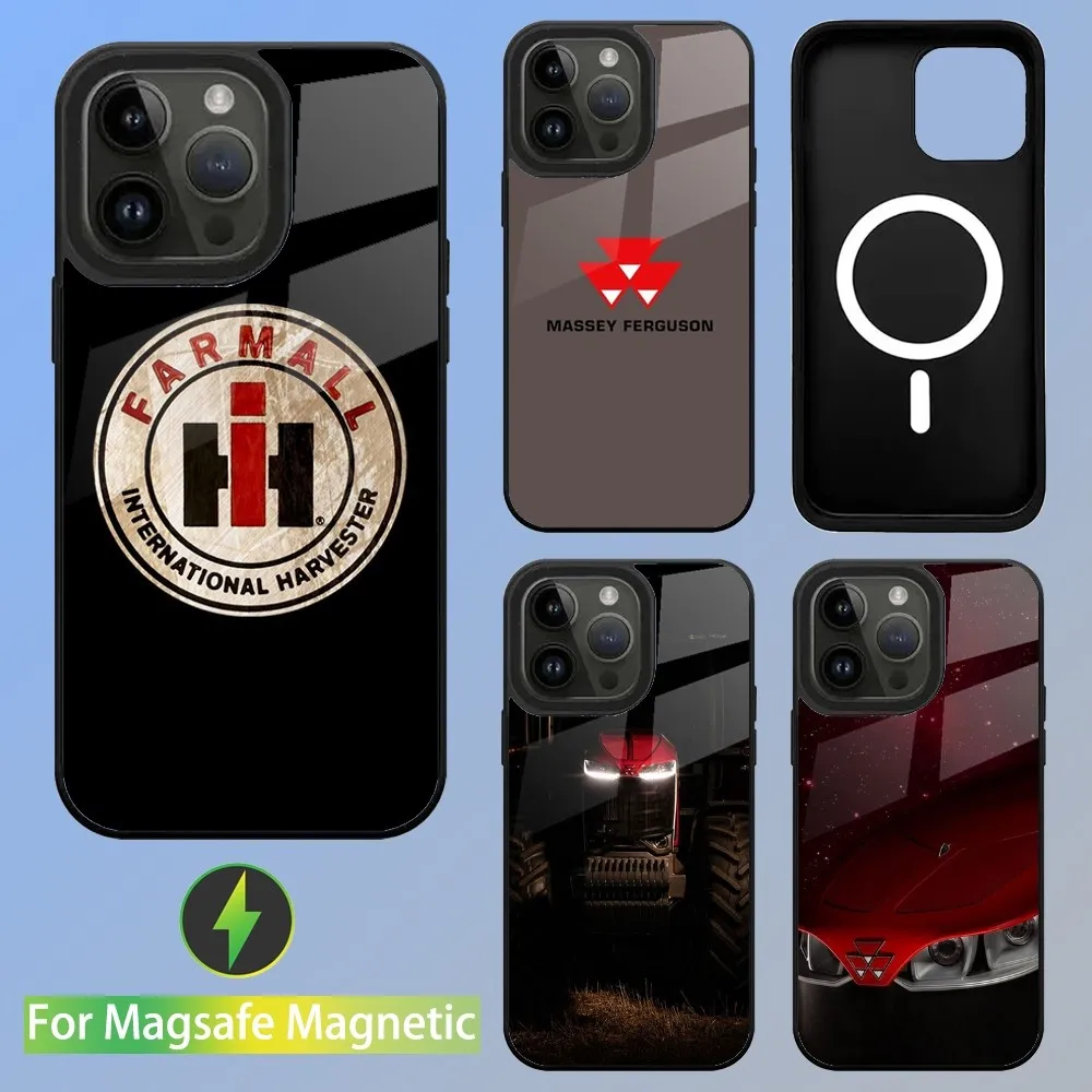 

Tractor farm Phone Case For iPhone 15,14,13,12,11,Plus,Pro,Max Mini M-Massey F-Ferguson Magsafe Magnetic Wireless Charging