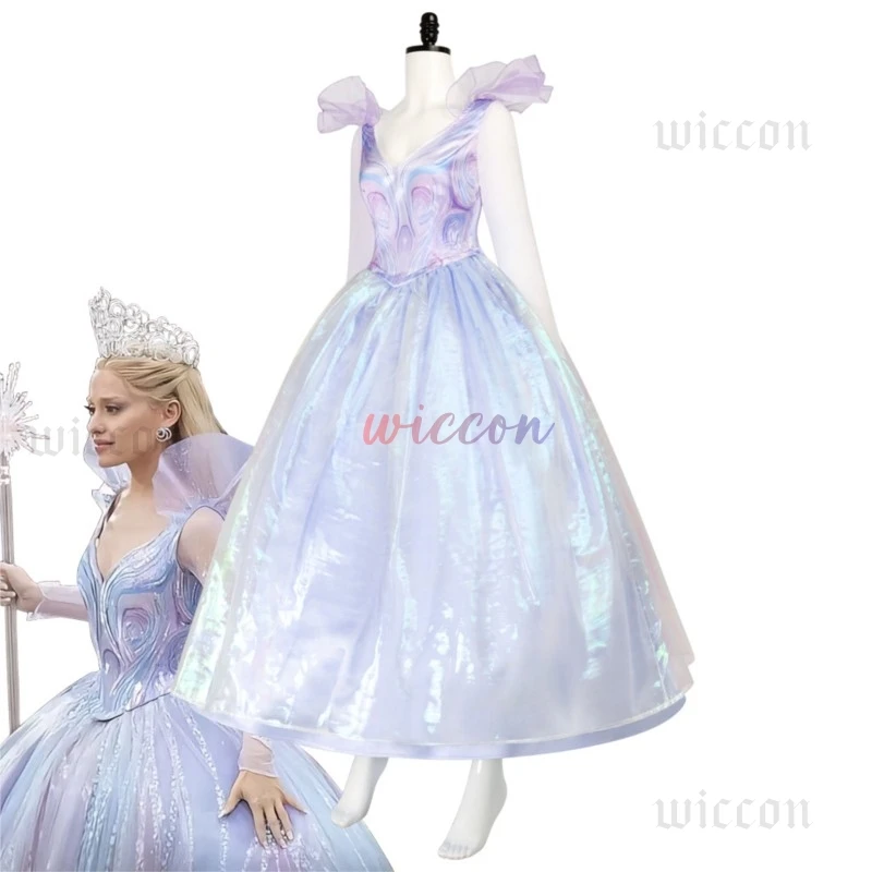 Glinda cosplay Cosplay Wig featuring Cosplay Purple Princess Dress Witch Costume with Wig for Woman Girl for conventions perform view 4