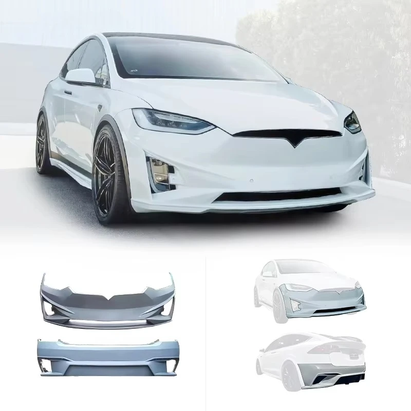 Suitable for Tesla Model X Body Kit Upgrade up Style GlassFiber Front and Rear Bumper Car Modification Parts