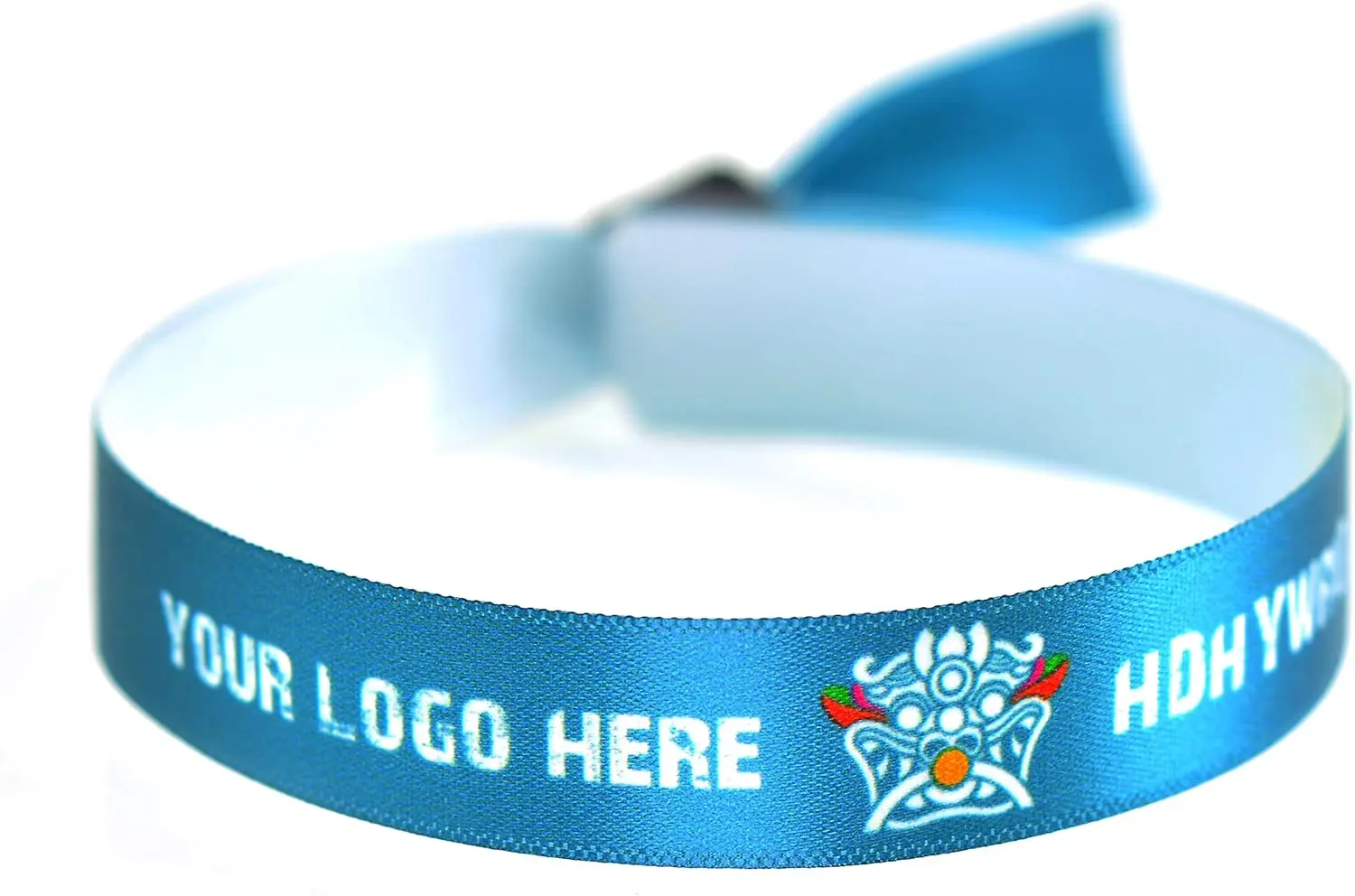 Bracelets en tissu personnalisés, 100 pièces, en satin imprimé, colorés, pour événements, festivals, concerts, vente en gros