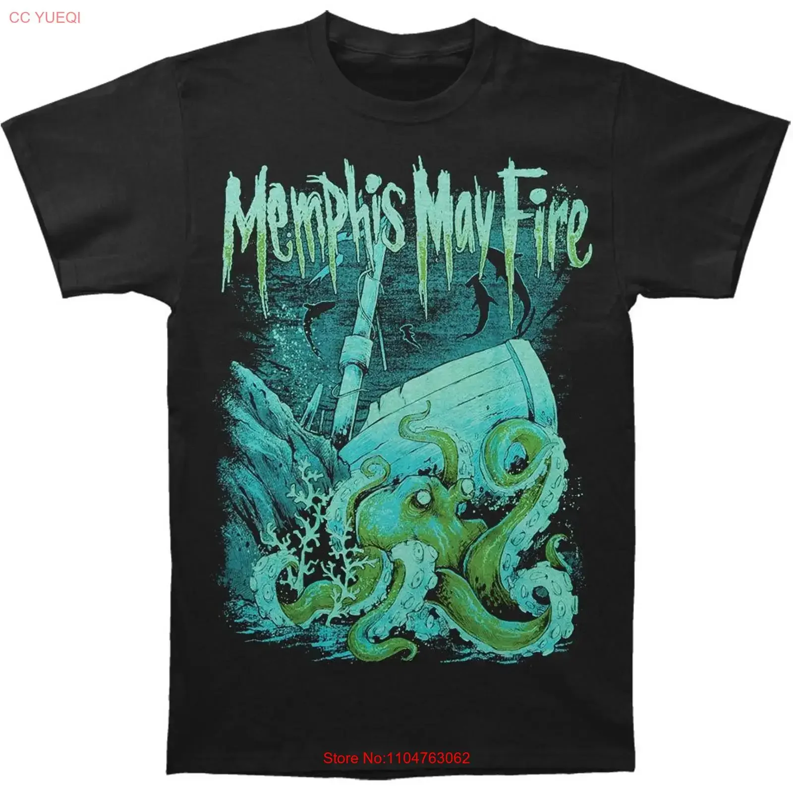 Футболка MEMPHIS MAY FIRE Tour Octobus Band For Fan S 5XL QT344, винтажная, в стиле стритвир, удобная, стильная, повседневная.