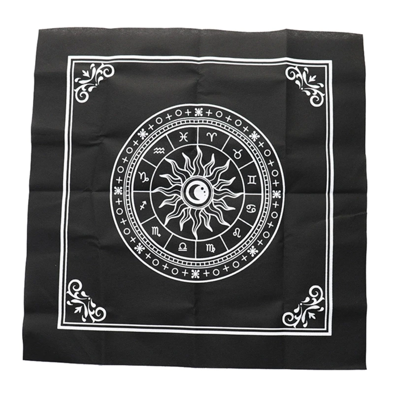 22 Style Tarots Tablecloth Triple Moon Pentagrams Pagan Altar Cloth Flannel Tarots Cloth Divination Astrology Board Game 50x50cm