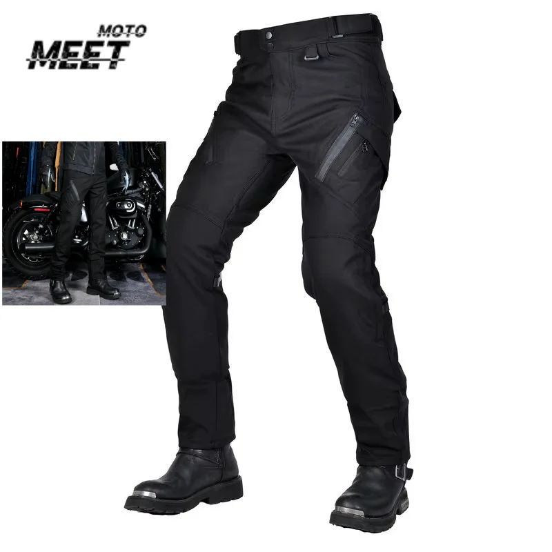 Couple Outfits Waterproof Windproof Motorcycle Riding Pants Anti-drop Motor Motorbike Pants Elastic High-waisted All-season