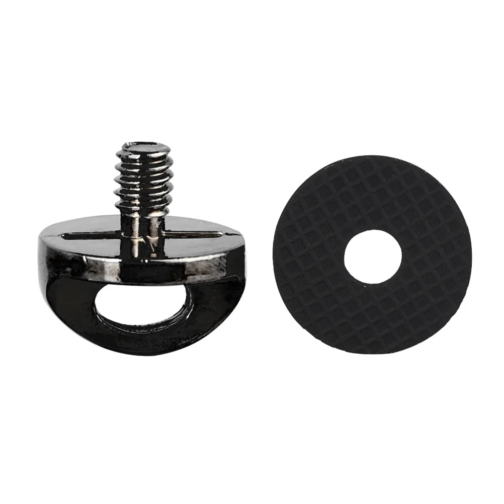 

2pcs 1/4" Screw Hole Zinc Alloy Camera Strap Holder Quick Release Neck Strap Mount Durable Rubber Cushioned Screw For Dslr