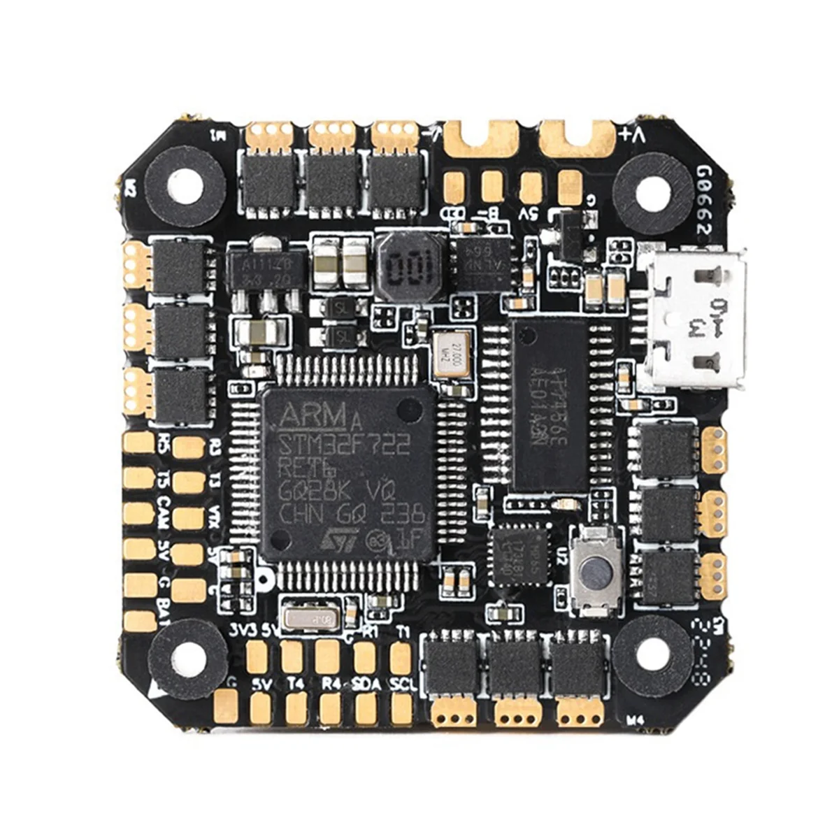 A03R F7 35A AIO Flight Controller STM32F722 Onboard MPU6500 Gyroscope 25.5x25.5MM BLHELIS 3-6S for RC FPV Racing Drone