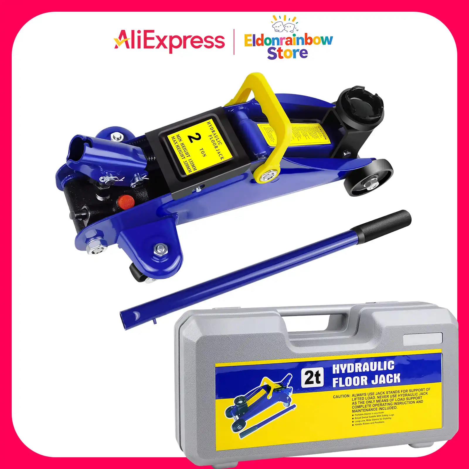 

2 Ton Hydraulic Trolley Floor Jack Car Van Garage 2000kg Lift TUV