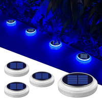 4Pcs Solar Deck Lights LED Outdoor Step Lights Waterproof IP68 Solar Lights For Railing Stairs Yard Patio Pathway Driveway