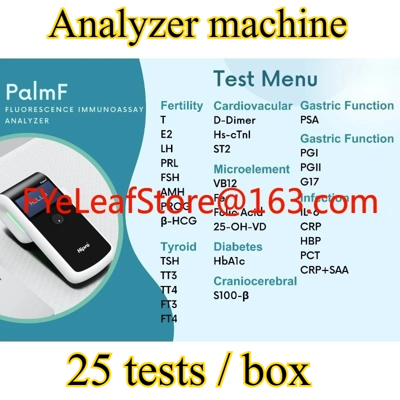 Myocardial Troponin HbA1C Ferritin D Dimer Diabetes Vitamin D Ferritin Test 25 tests / box