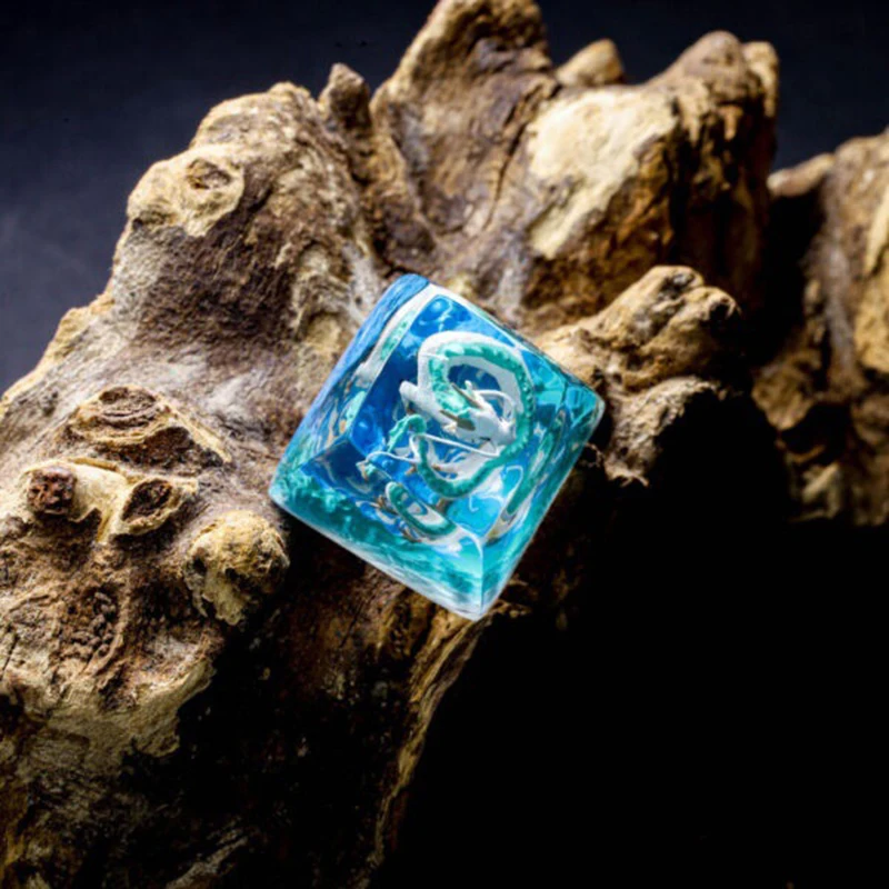 organism-resin-keycap-creactive-art-keyboard-decoration-white-loong-anime-figure-theme-3d-landscape-replaceable-keyboard-keys