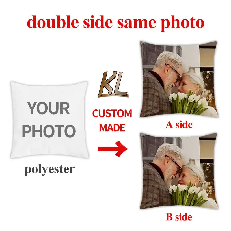 

Custom Cushion Cover DIY Customized Throw Pillow Home Decorative Square Wedding Pets Baby Print Pillowcase Drop Shipping