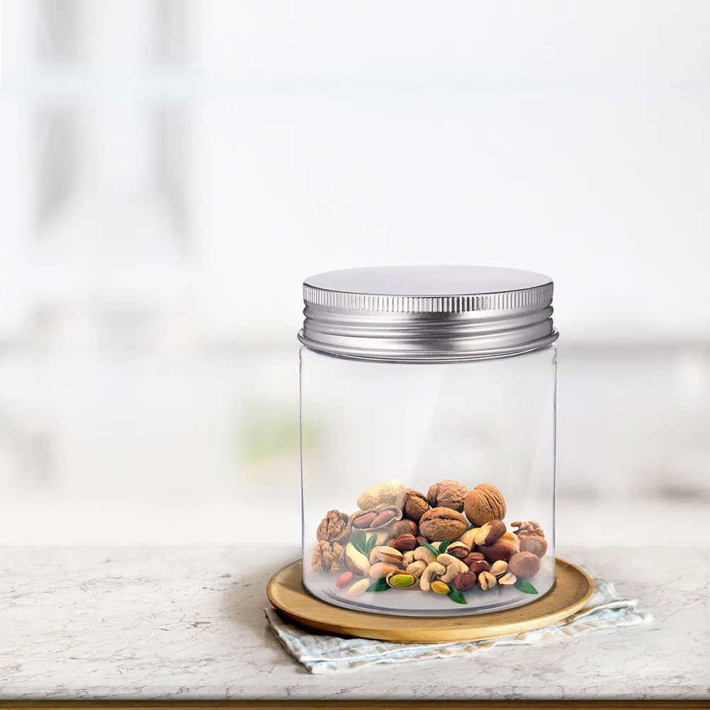 10Pcs Airtight Food Storage Jars Transparent Pantry Containers for Tea Coffee Nuts Dried Fruit Biscuits