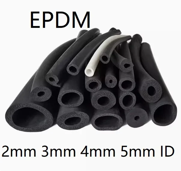 2mm 3mm 4mm 5mm ID EPDM O-type Foam Hollow Round Tube EMDP Round Insert Seal Versigard Ruberlon O-Shaped Sponge Strip C