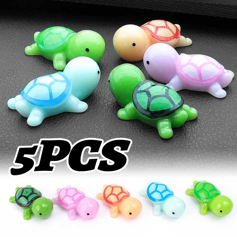 Car Dashboard Ornament Turtle Mini Cute Resin Creative Decorative Animal DIY Crafts Universal For Desk Auto Interior Accessories