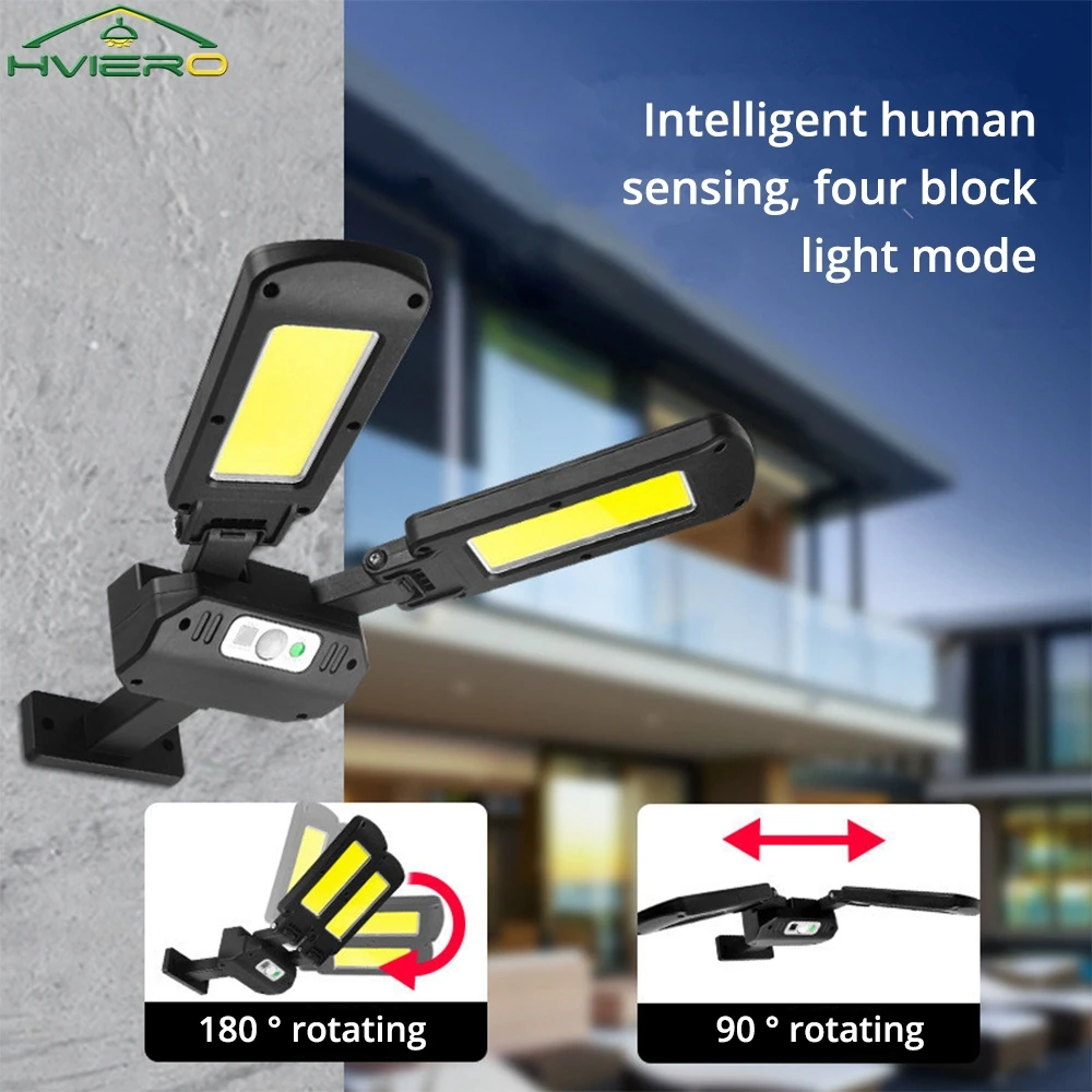 

Wall Lights 2COB Powered Outdoor IP65 Waterproof Solar Lamps Motion Sensor Weatherproof Wide Angle Garden Villa Smart Illuminate