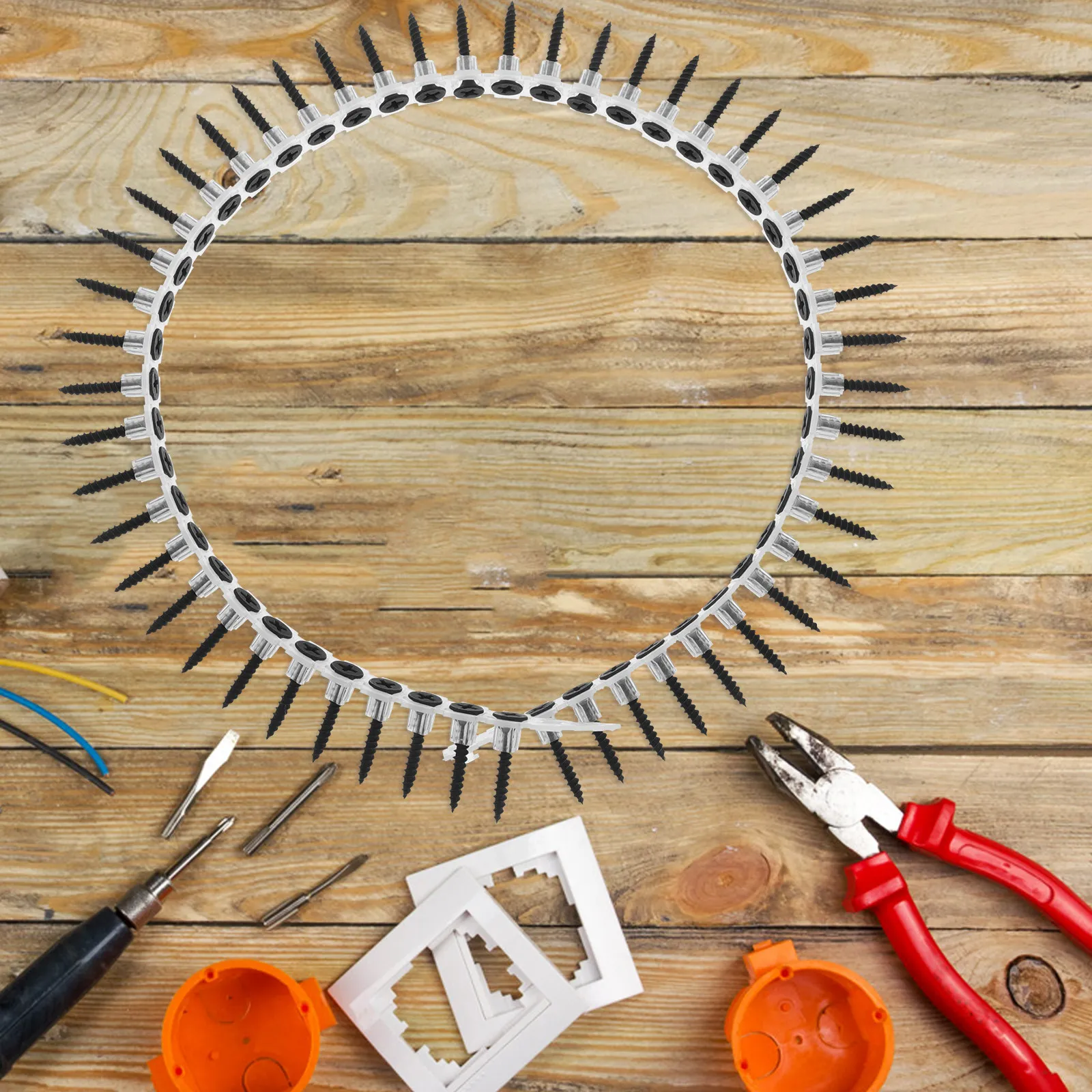 

1000 шт. саморезов для гипсокартона в пластиковых лентах для легкой установки, анкеры для стен, крепеж для мебели