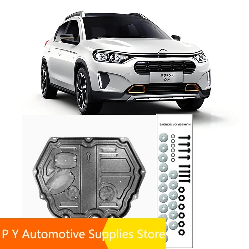 

Black Under Engine Guard Plate Splash Shield Mud Fender Cover For Citroen C3-XR 2015-2023 2016 2017 Mudguard Protector