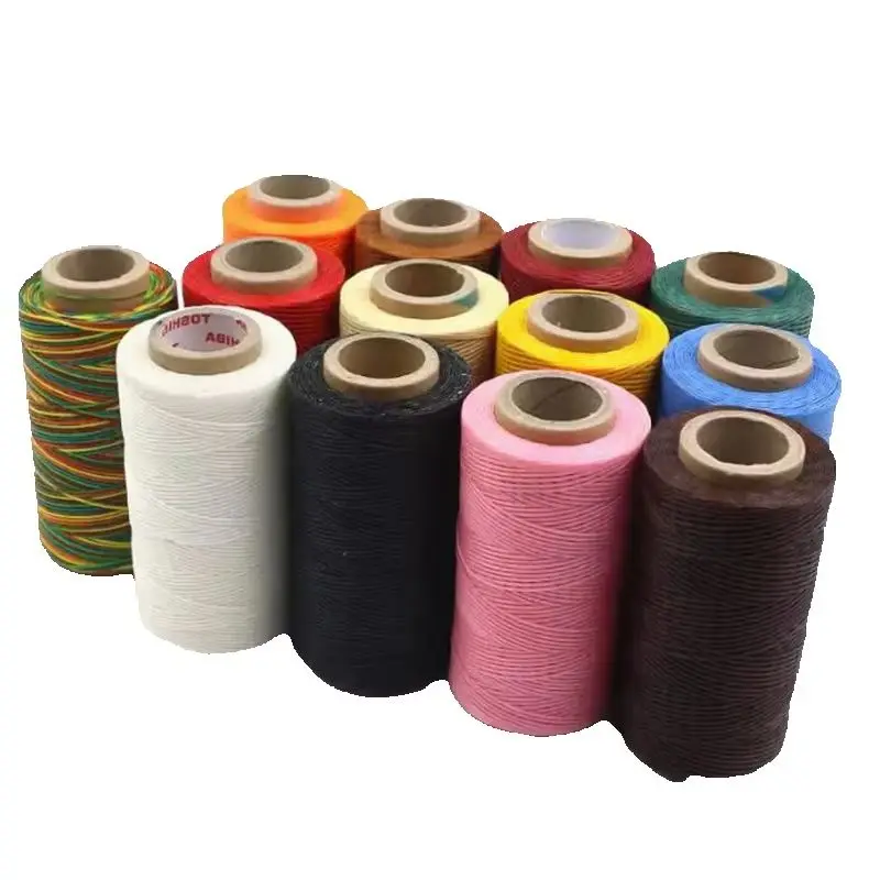 Leather Sewing Waxed Thread Cord String Hand Stitching Craft Flat 0.8mm Long 50m