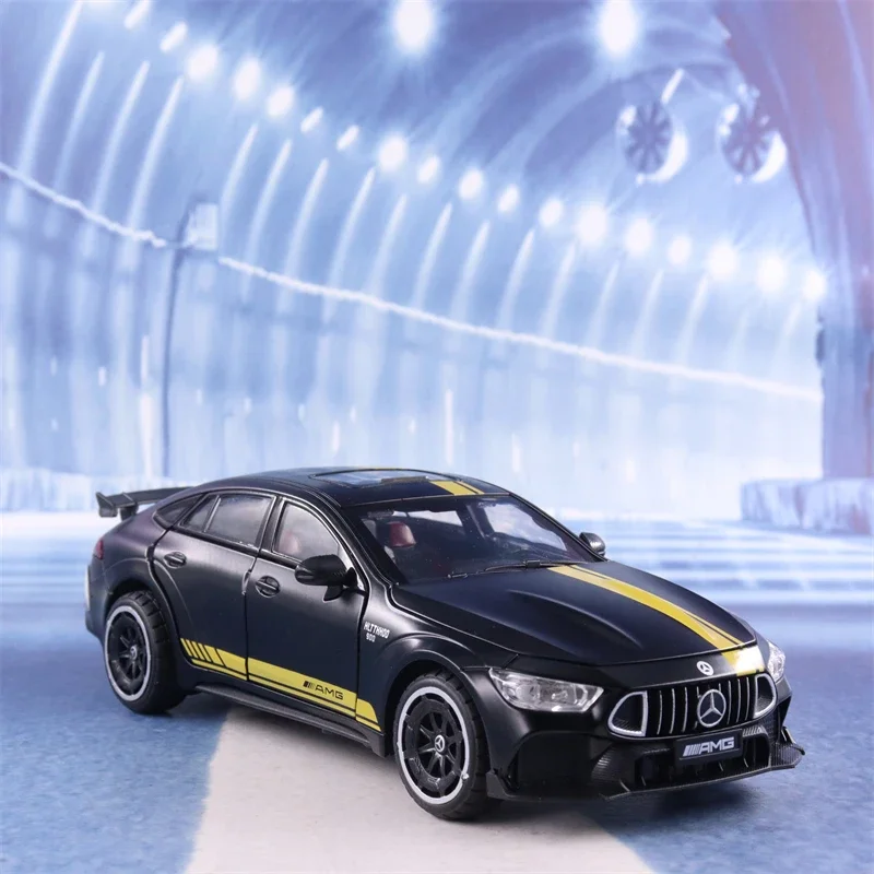 1:24 Mercedes Benz AMG GT63 Sports car Diecast Metal Alloy Model car Sound Light Pull Back Collection Kids Toy Gift A478