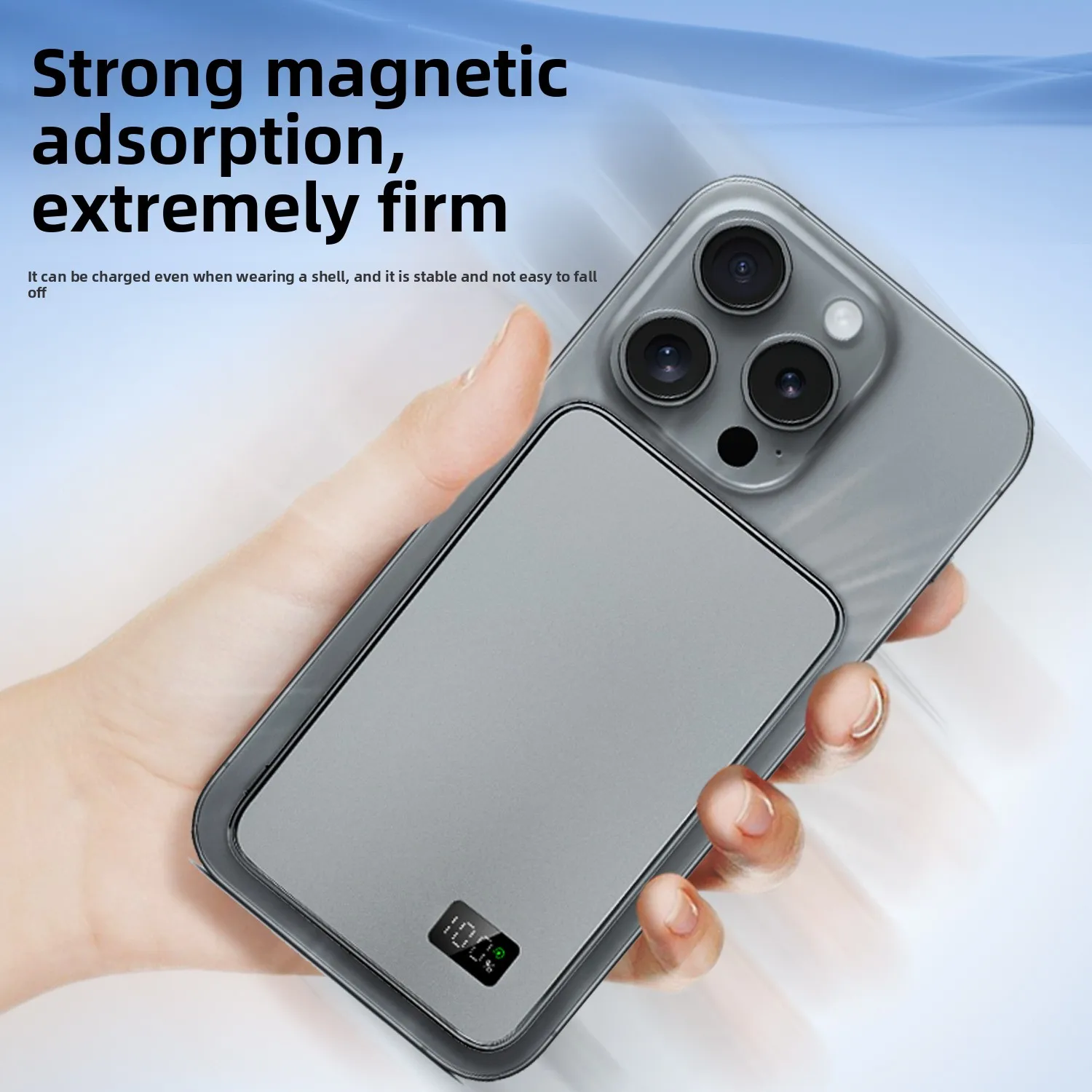 Spedizione gratuita 3 in 1 Power Bank wireless magnetico transfrontaliero Alimentazione mobile super sottile per caricare auricolari e orologi intelligenti